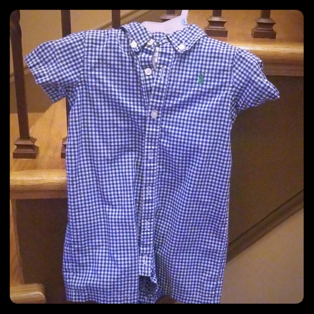 Ralph Lauren 6M polo romper.